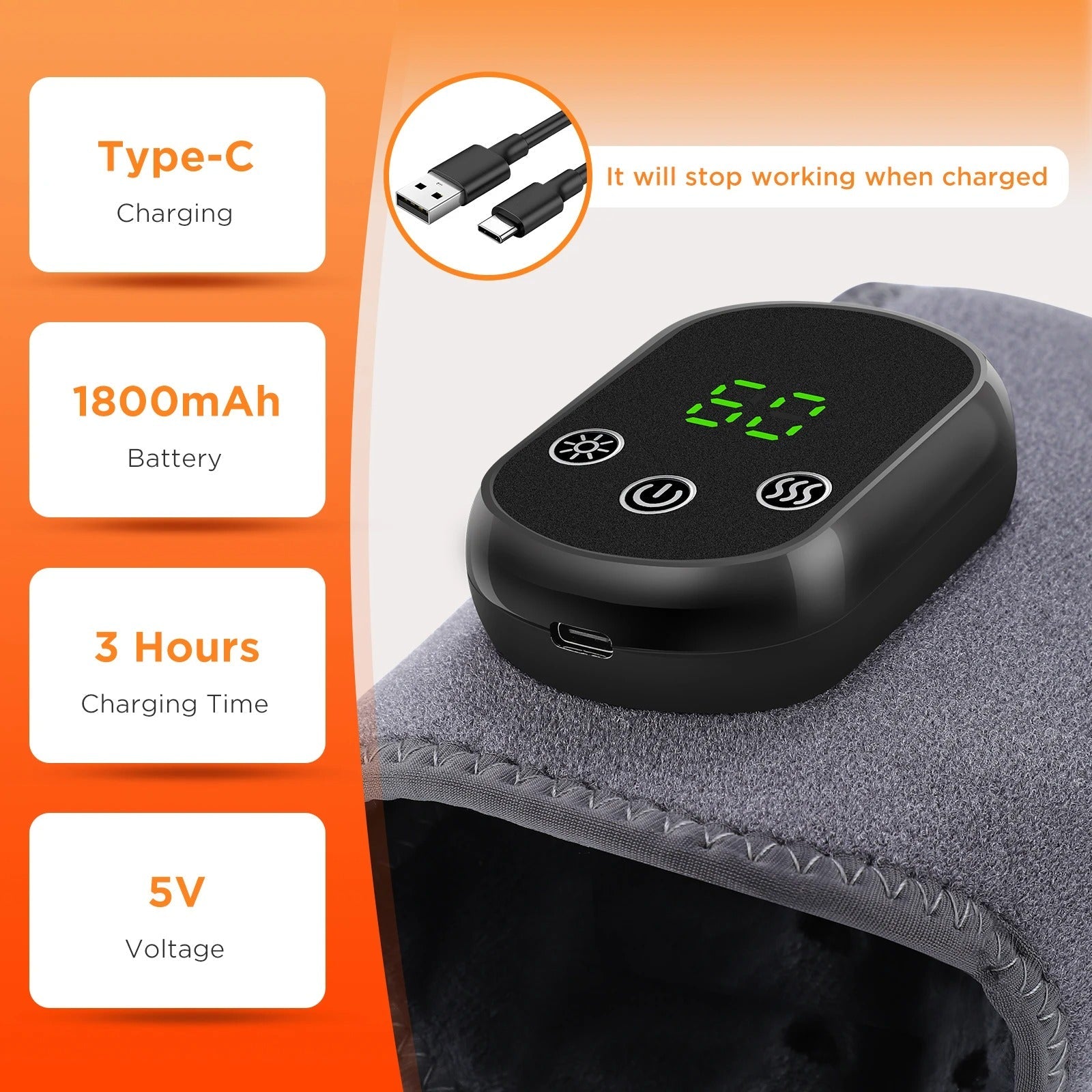 EMSense Triple Therapy Massager — EMS + Heat + Compression For Burning Feet & Poor Circulation