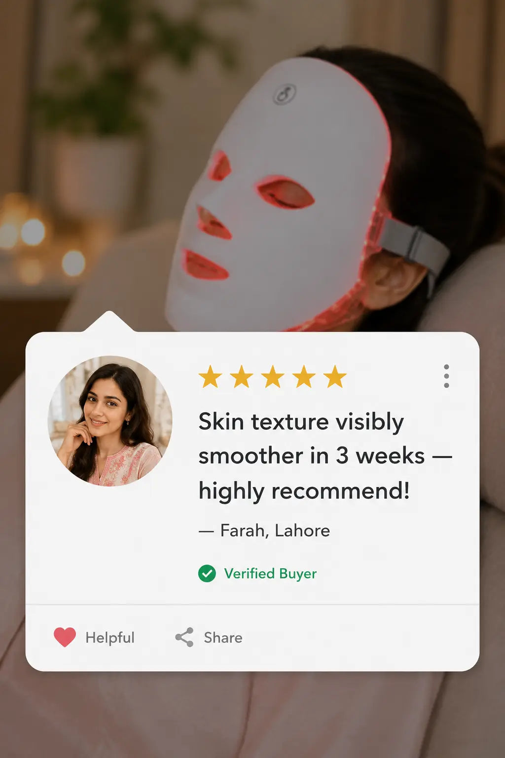 LED Facial Mask – Reduce Wrinkles, Acne & Dark Spots at Home