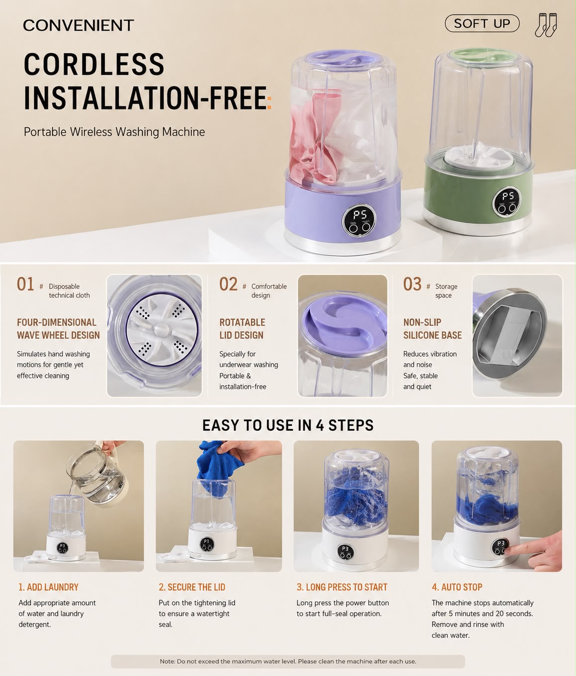 WashPod™ - Mini Portable Washing Machine