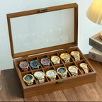 Luxury Watch Box Organizer – Premium Leather Watch Storage Case (allow to open)