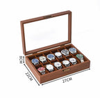 Luxury Watch Box Organizer – Premium Leather Watch Storage Case (allow to open)
