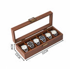 Luxury Watch Box Organizer – Premium Leather Watch Storage Case (allow to open)