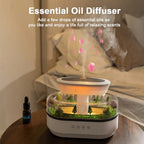 Raindrop Aroma Humidifier – LED Light, White Noise & Essential Oil Diffuser