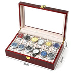 Luxury Watch Box Organizer – Premium Leather Watch Storage Case (allow to open)